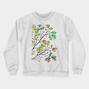 Holly leaves and Holly berries - Christmas / winter design Crewneck Sweatshirt